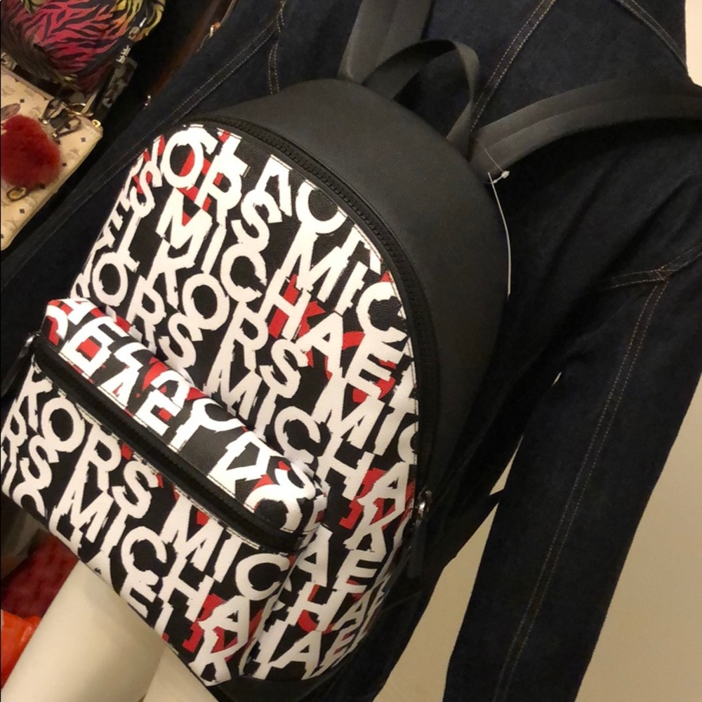 Michael Kors Backpack graffiti  MK mens unisex